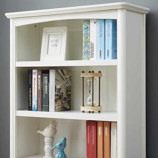 Scandinavian Wood Bookshelf Home Office Closed Back Bookcase