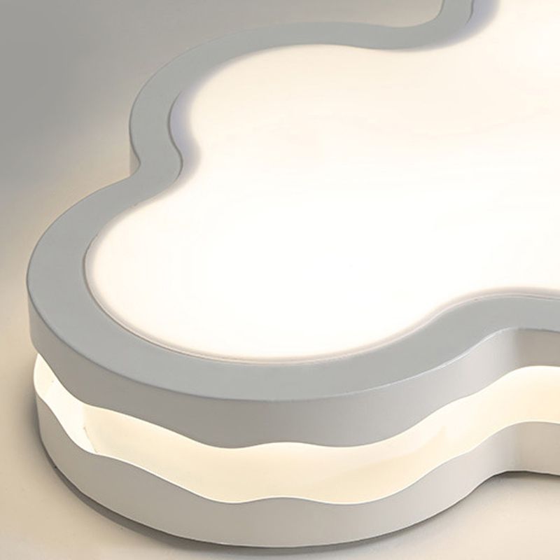 Cartoon Style Clouds Inbouw licht acryl plafondarmatuur in wit voor kinderkamer