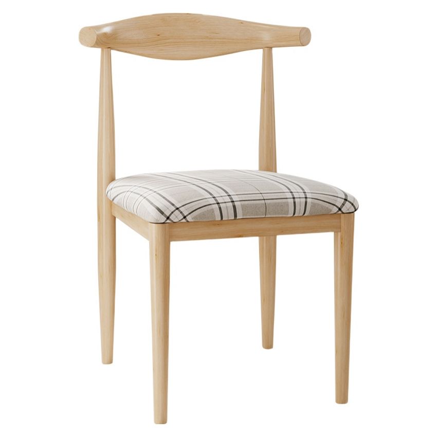 Chaise d'appoint scandinave à dossier ouvert, chaise de salle à manger rembourrée en métal pour la maison