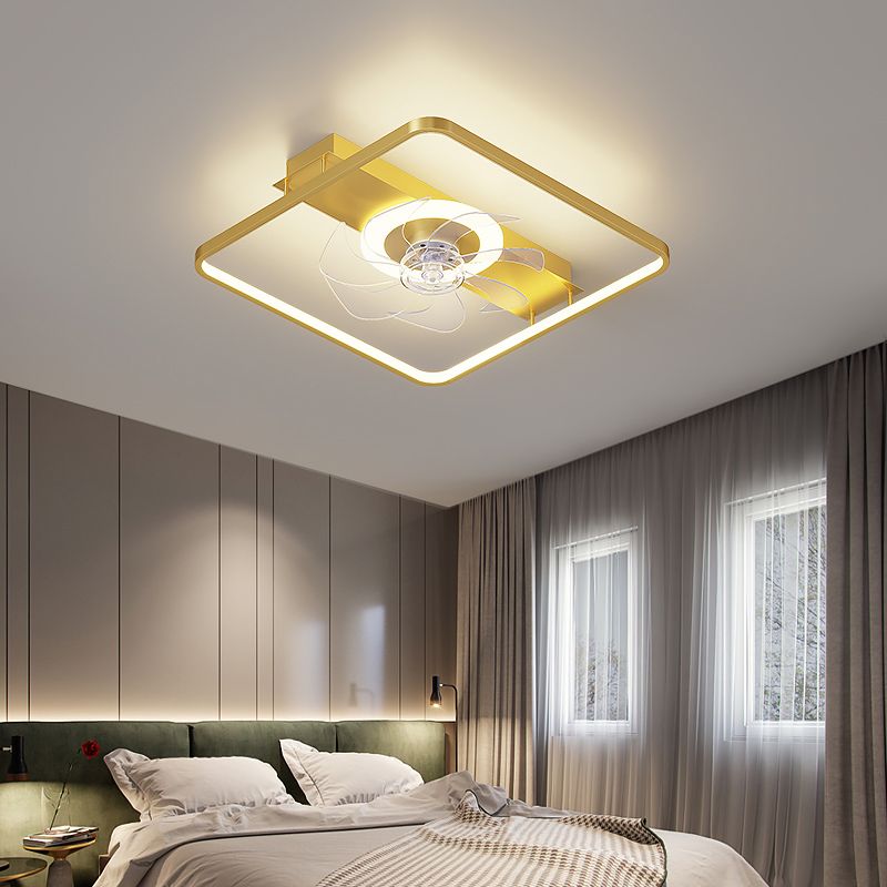 Géométrie de la lampe de la lampe à fans de plafond de style simple moderne