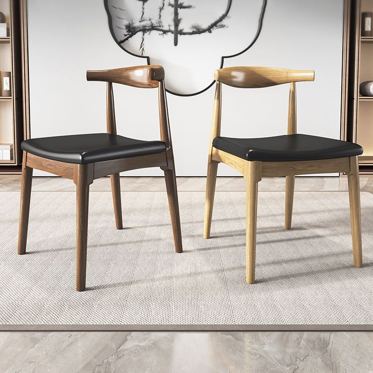 Contemporary Wood Indoor Open Back Dining Side Chair of 19'' Wide Dining Chair