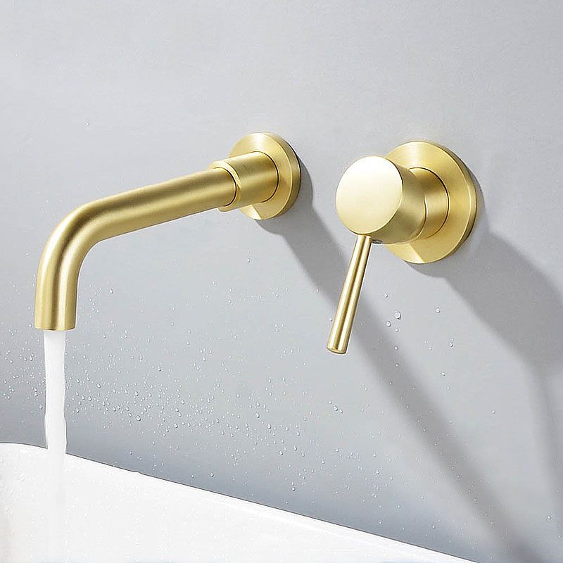Wall Mounted Metal Tub Filler One Handle Rotatable Tub Faucet Trim
