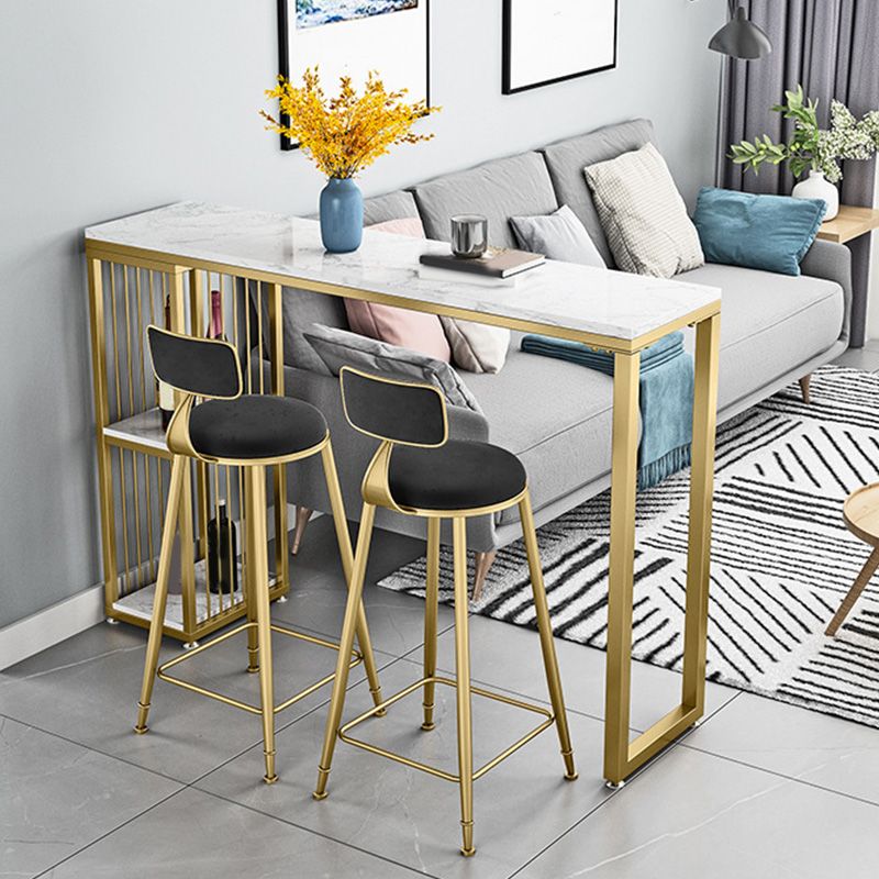 Glam Stone Bar Counter Table Rectangle Bar Counter Table for Home