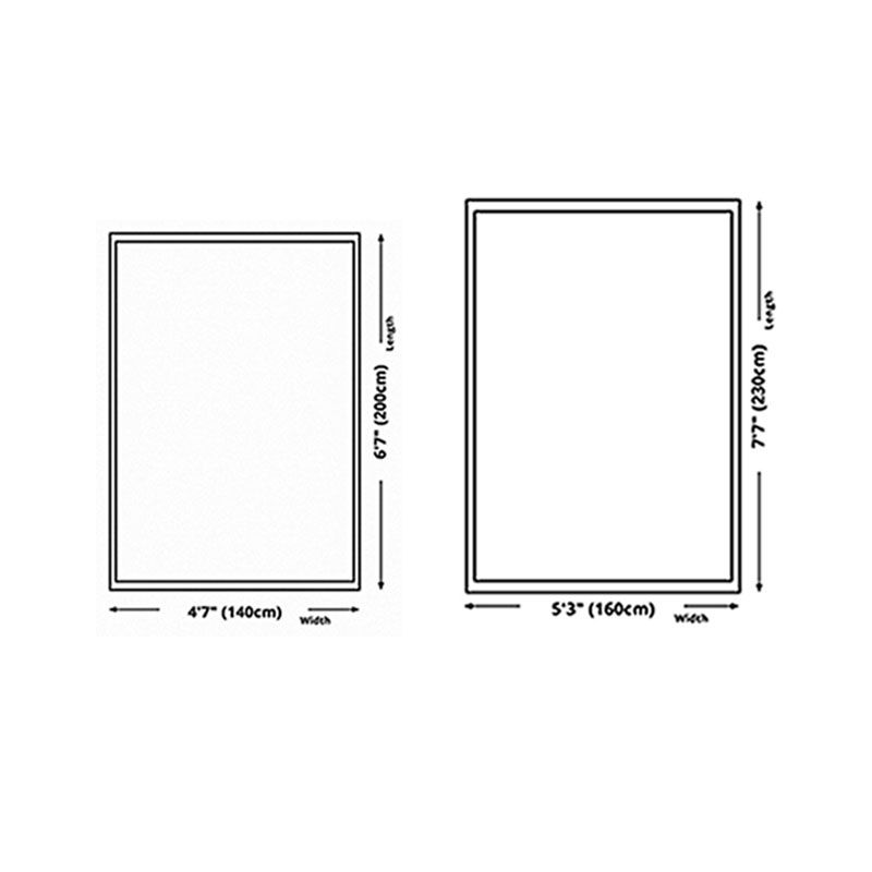 Modern Color Block Area Carpet Blue Polyester Area Rug Non-Slip Backing Rug for Living Room