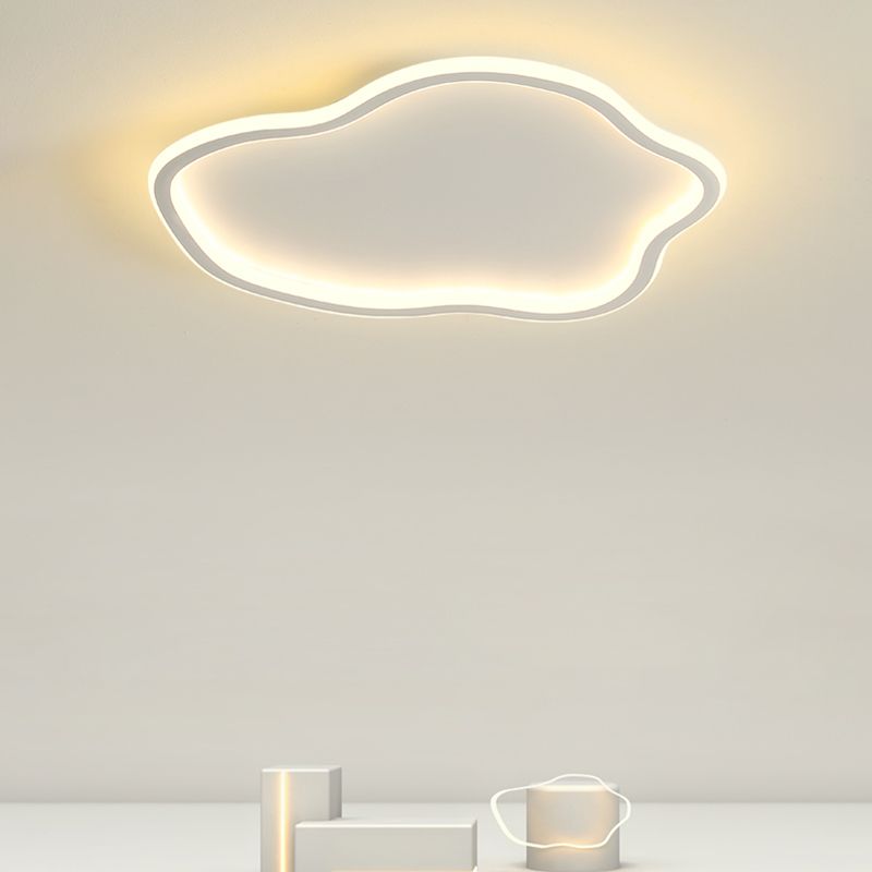 Plafonnier LED créatif moderne, luminaire de plafond en forme de nuage de fer avec abat-jour en acrylique