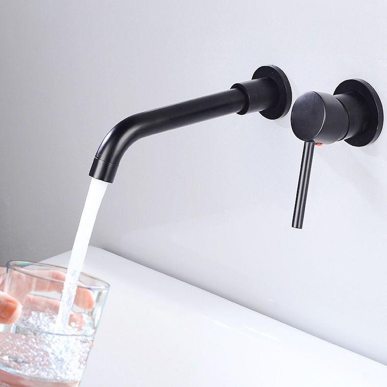 Wall Mounted Metal Tub Filler One Handle Rotatable Tub Faucet Trim