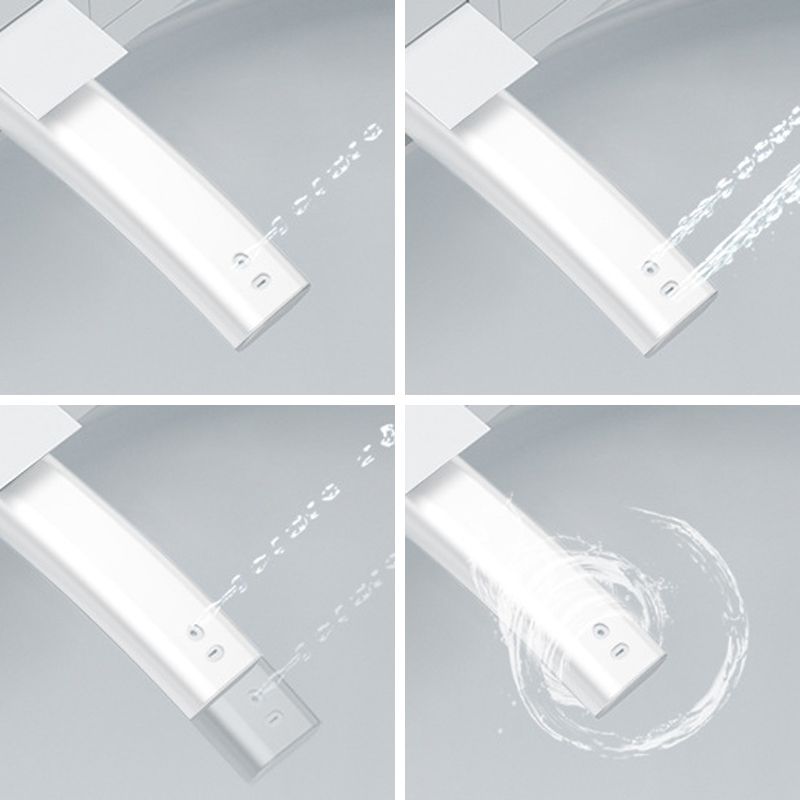 Gloss White Toilet Modern Siphon Jet Toilet Bowl with Heated Seat