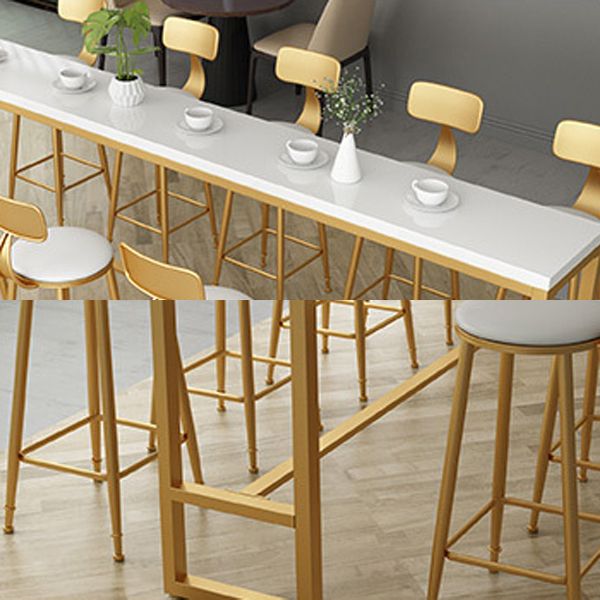 Trestle Base Bar Table Traditional Luxury Rectangle Solid Wood Bar Table