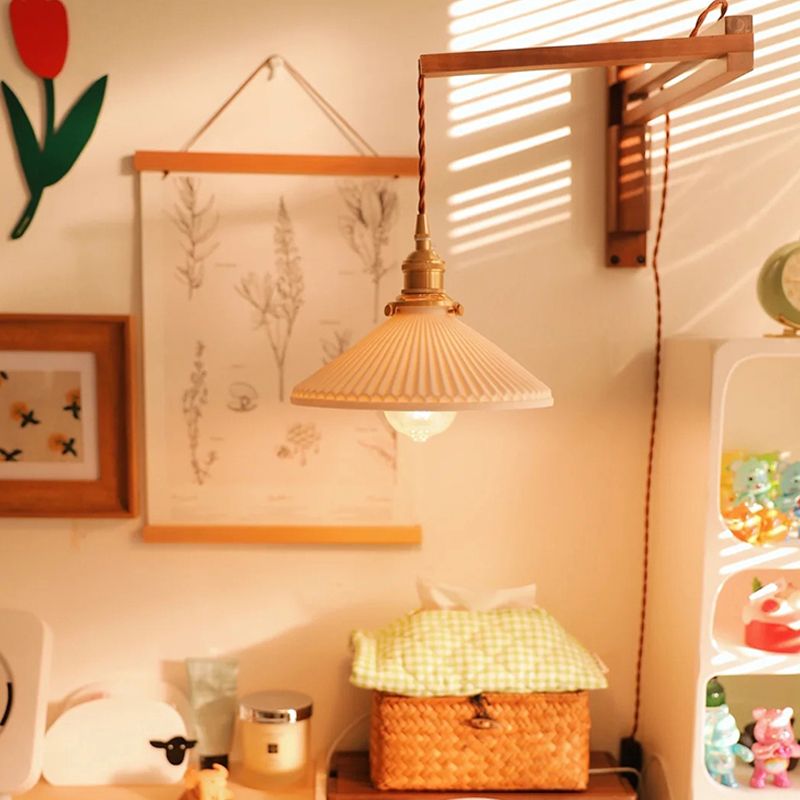 1 appliques murales géométriques légères lampes murales en bois de style moderne