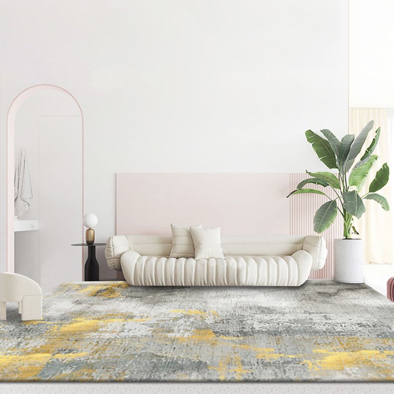 Modern Color Blooming Rug Color Mixed Polyester Area Carpet Stain Resistant Rug for Living Room