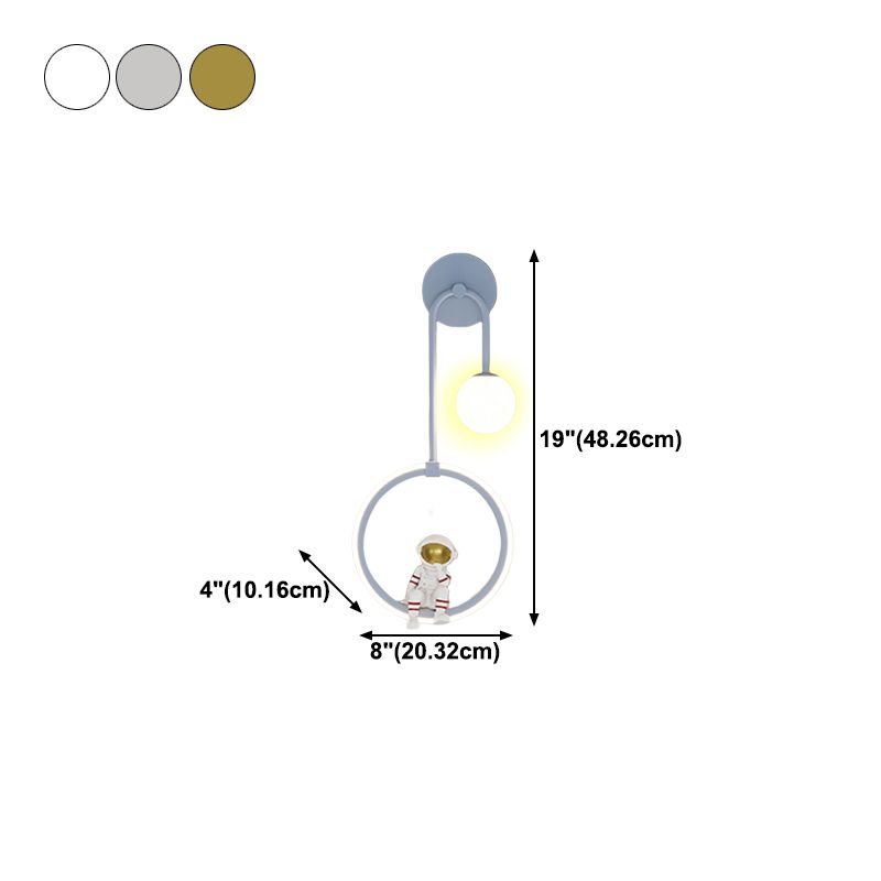 Metal Wall Mounted Lamp Modern LED Sconce Light Fixture for Kids Bedroom