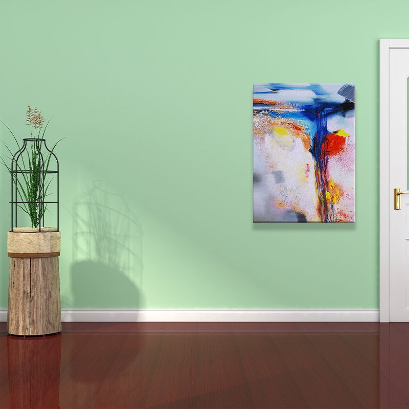 Modern Flow Pattern Wall Art Multicolored Abstract Painting for House Interior
