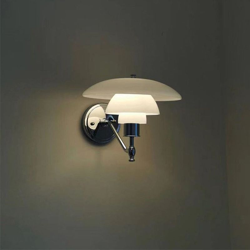 Simple Glass Shade Wall Light Fixture Modern Wall Light Sconce for Bedroom