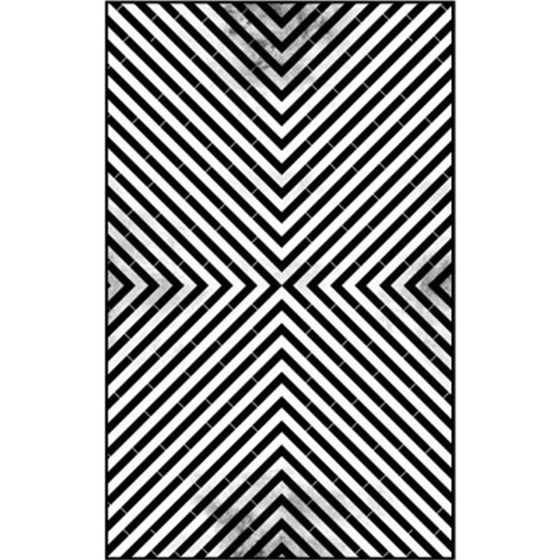 Multi Color Geometric Shapes Rug Polypropylene Contemporary Rug Pet Friendly Washable Anti-Slip Backing Rug for Living Room