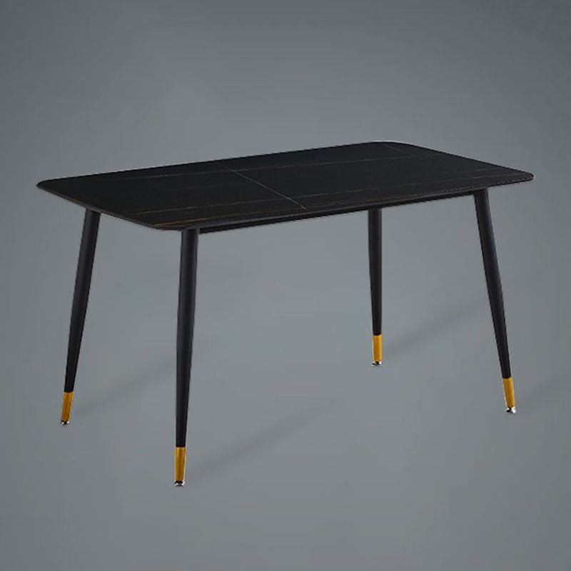 Glam Rectangle Dinette Set 1/2/5/7 Pieces Dining Table Set with Sintered Stone Top