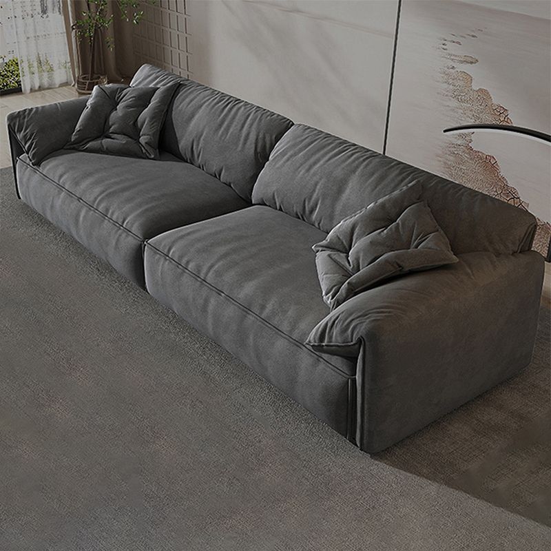 Contemporary Fabric Living Room Cushions Pillow Top Arm Standard Sofa