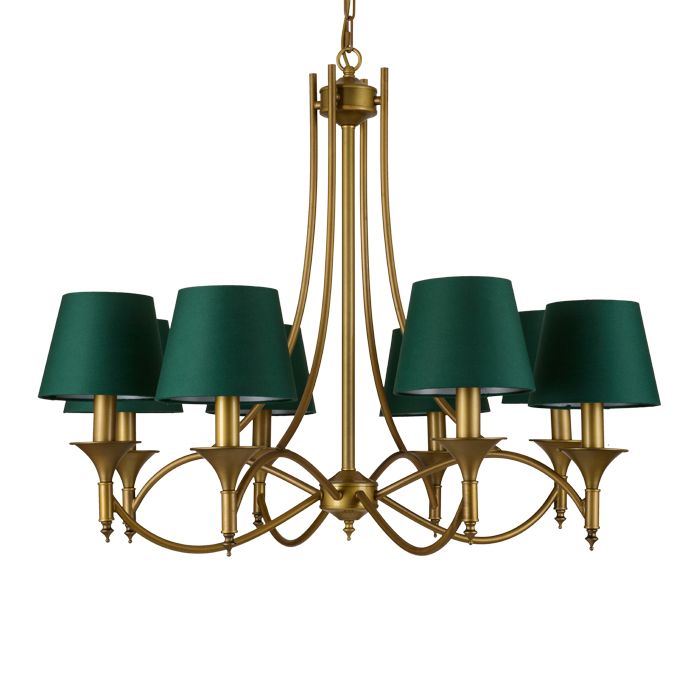 Multi-Head Chandelier Lighting Fixtures Traditional Chandelier Pendant Light with Fabric Shade