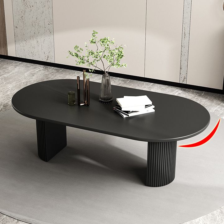 Simple Black Solid Wood Dining Table Rectangle Shape Standard Dining Table for Kitchen