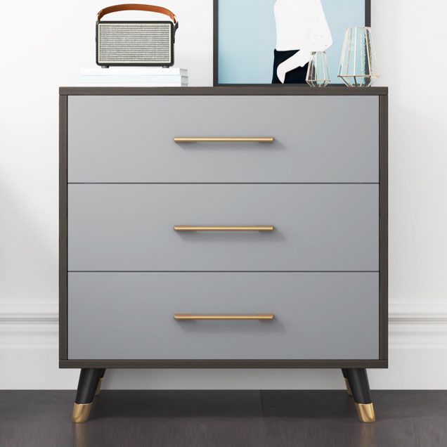 Traditional Style Chest Grey Bedroom Storage Chest with 3 / 4 / 5 Drawers