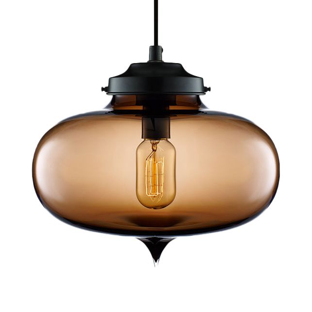 Tränenhänge hängen hungeres helles zeitgenössisches Glas 1 hellrot/braun/blau hängende Deckenleuchte