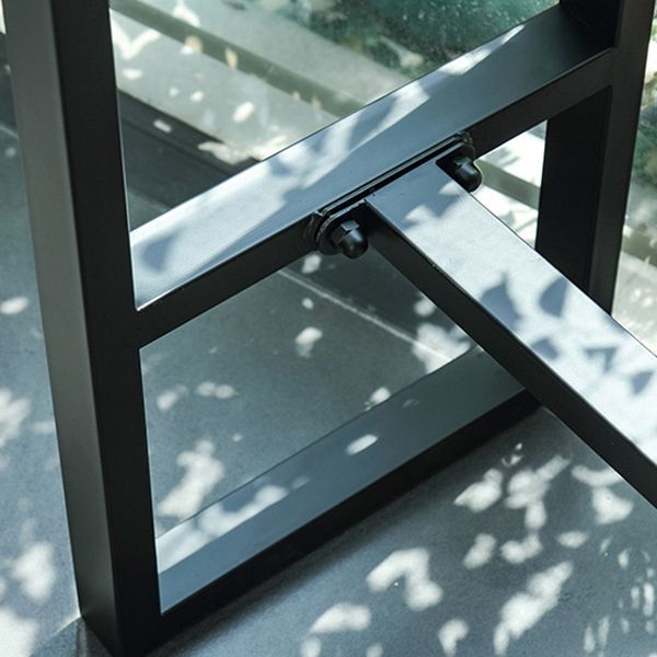 Industrial Rectangle Bar Table Pine Solid Wood Bar Dining Table with Footrest