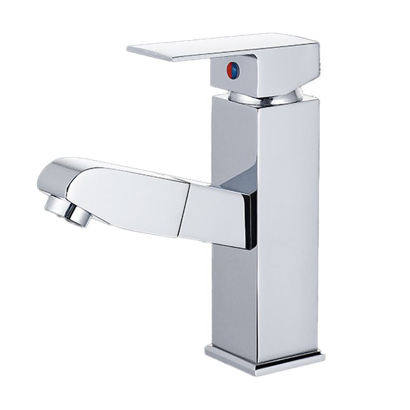 Modern Pull Out Centerset Faucet Single Handle Bathroom Vessel Faucet