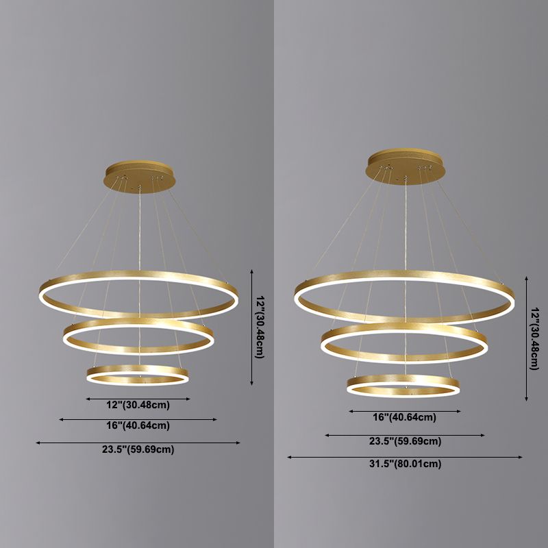 Runde Formhänger Kronleuchter Moderne Metallleuchterbeleuchtungsleuchten