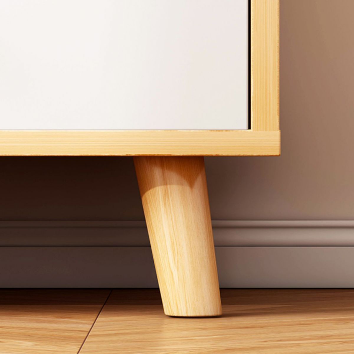 Modern Combo Dresser Wood Horizontal Storage Chest Dresser for Bedroom