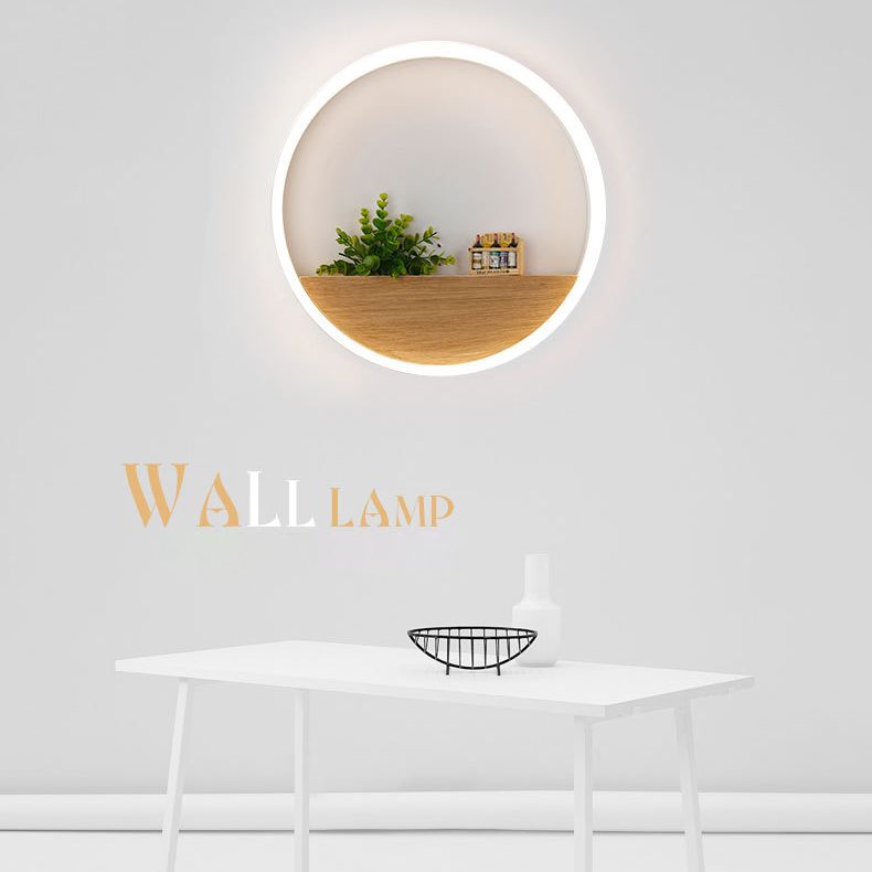 Acrylcirkel wandlamp Licht Licht Simplicity Stijl LED -wand SCONCE -verlichting in het wit