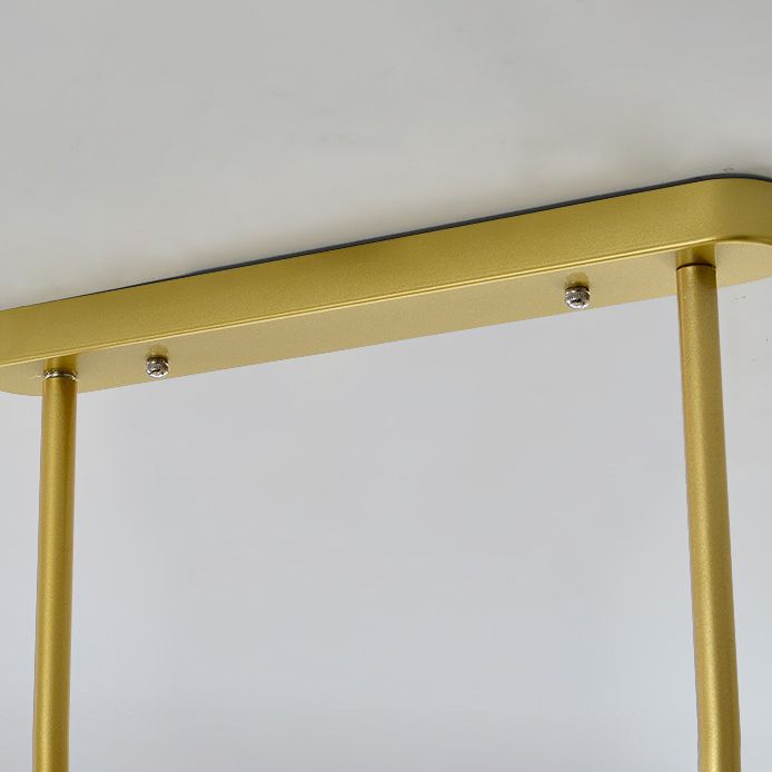 Zeitgenössischer Anhänger Lichter Globe Metal Island Kronleuchter mit Glasschatten