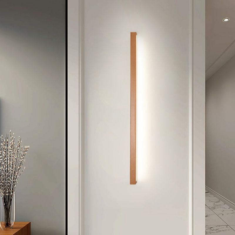 Houten lineaire wand gemonteerd verlichtingsarmatuur moderne minimalistische stijl wandlichtwagentjes voor slaapkamer