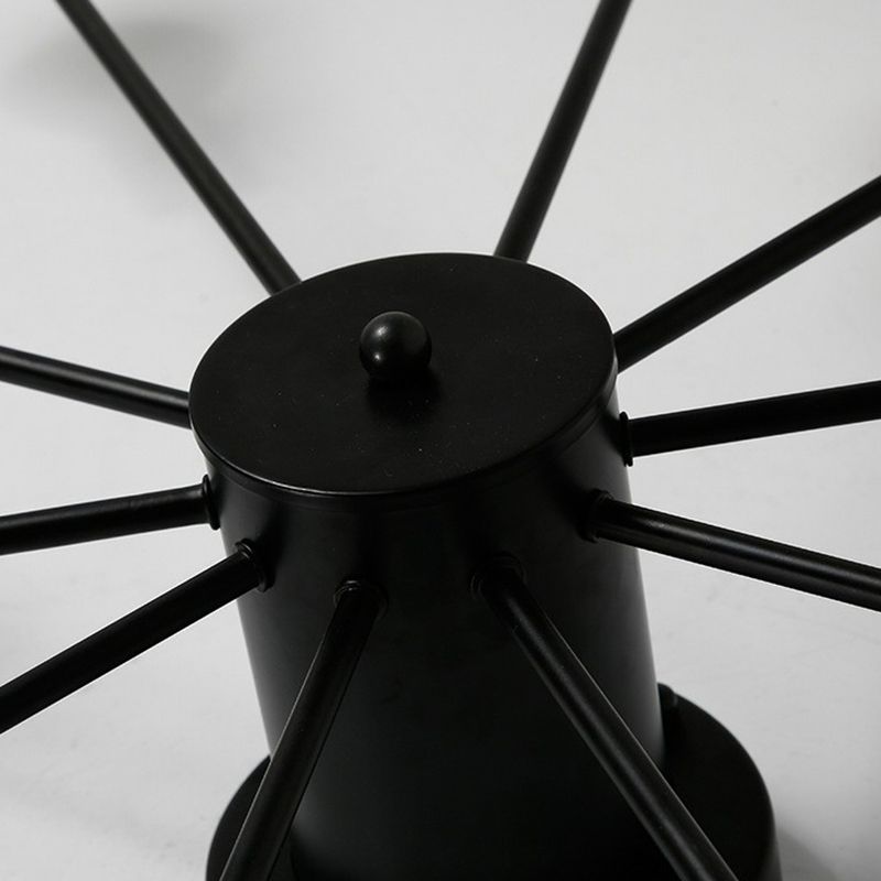 Lámpara de techo semi empotrada de metal negro estilo loft para sala de estar