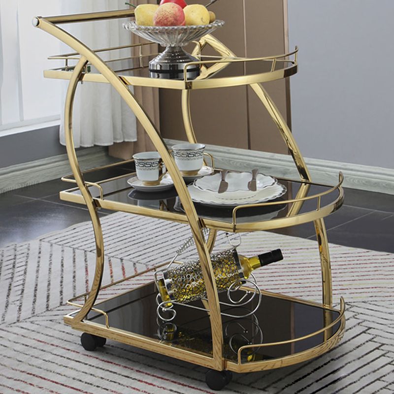 33.07" High Rolling Contemporary Prep Table Stone Prep Table for Kitchen