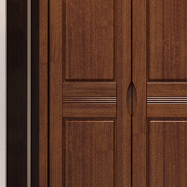 Brown Walnut Wood Storage Cabinet Traditional Cabinet with Drawer