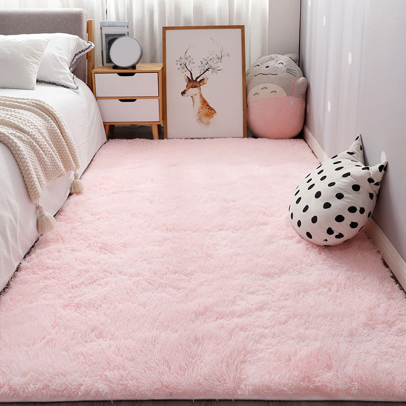 Multi Colored Bedroom Rug Casual Solid Colored Indoor Rug Polypropylene Non-Slip Backing Easy Care Area Carpet