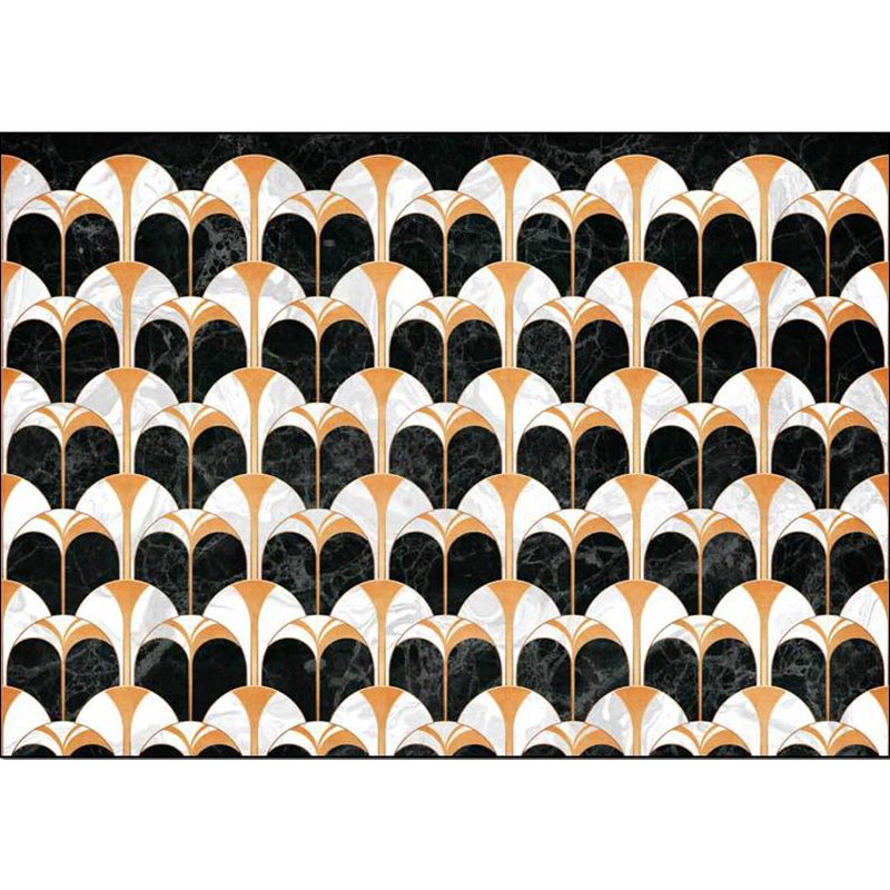 Dark Color Bedroom Rug Modern Seamless Geometric Pattern Carpet Polypropylene Non-Slip Rug