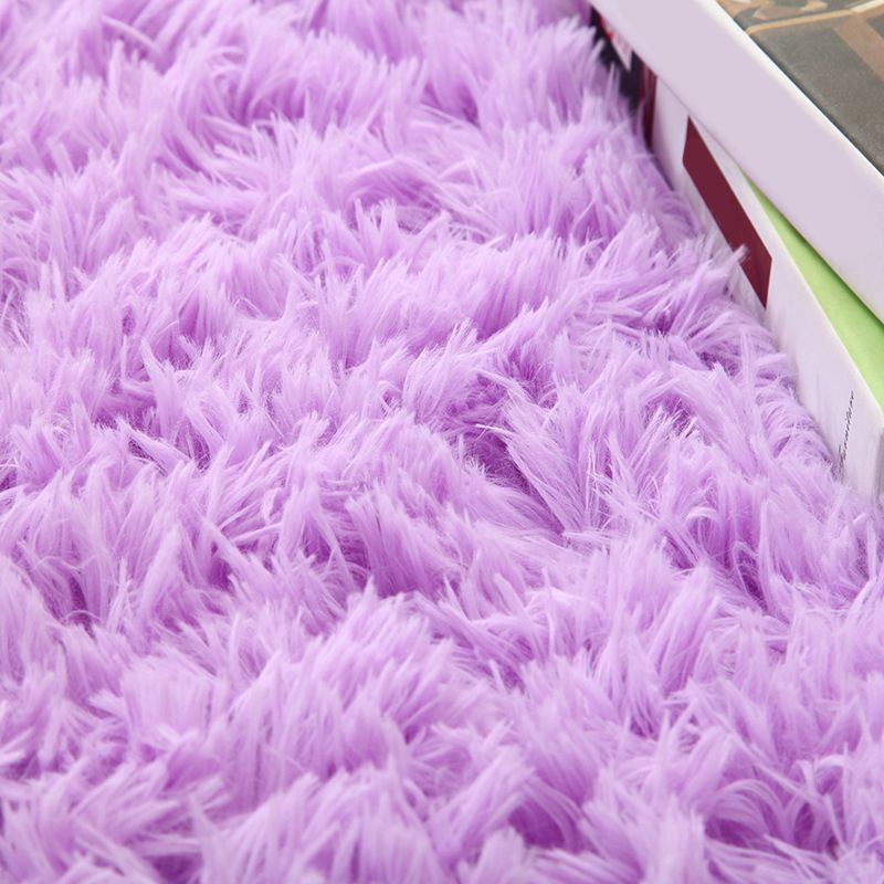 Multi Color Plain Rug Artificial Wool Nordic Area Rug Easy Care Machine Washable Rug for Girls Room