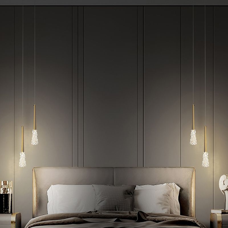Style moderne suspendu à la maison d'éclairage pendentif cristallin pour le salon