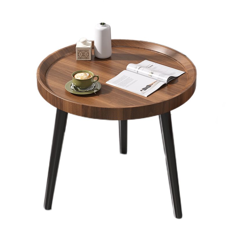 Round 3 Legs Modern End Table Solid Wood Minimalist Side End Table