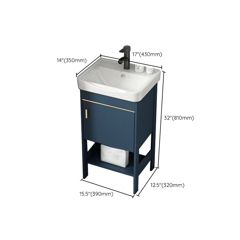 Contemporary Vanity Sink Mirror Cabinet Metal Vanity Cabinet with Storage Shelving
