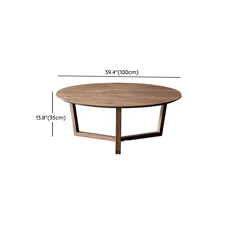 Cross Legs Coffee Table Brone Solid Wood Round Coffee Tables