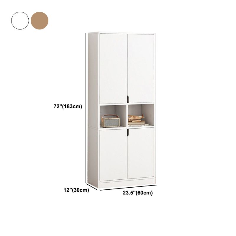 Scandinavian Closed Back Book Shelf 11.8'" W Wood Bookcase for Office