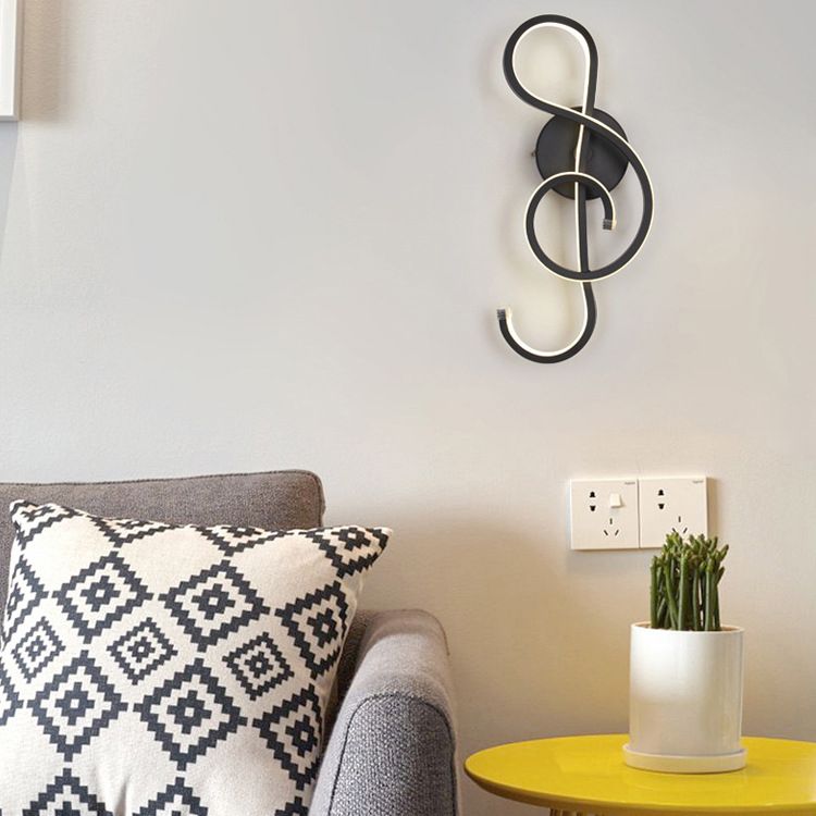 Moderno minimalista a parete LED Light Light Alluminio Sconcetto parete lineare con tonalità di plastica