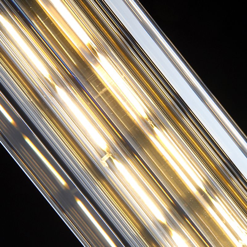 Lampada sospesa interna creativa moderna Copper cilindrico a sospensione con tonalità cristallina