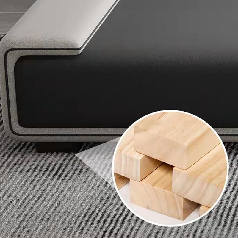 141,73 "d x 70,87" w x 29,53 "H sezionali di cuscini a filo del braccio quadrato contemporaneo