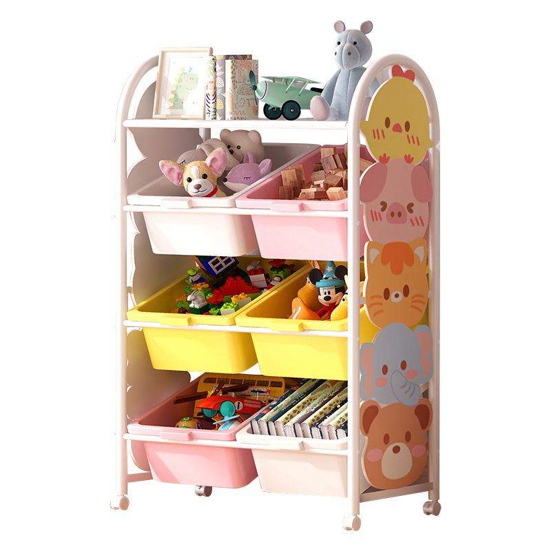 Modern Metal Standard Bookcase Freestanding Kids Standard Bookcase