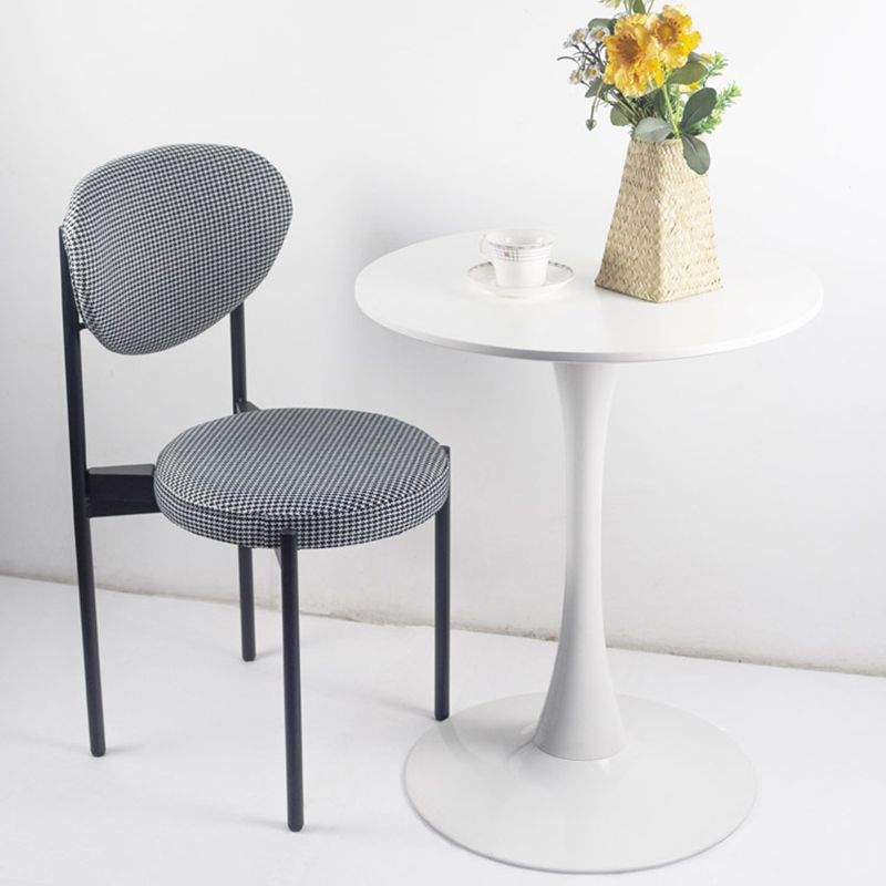Contemporary Top Dining Table Round Dining Table with Pedestal Base