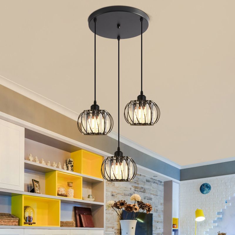 Luminaire pendentif en cristal globe Lumière suspendue minimaliste pour salle à manger