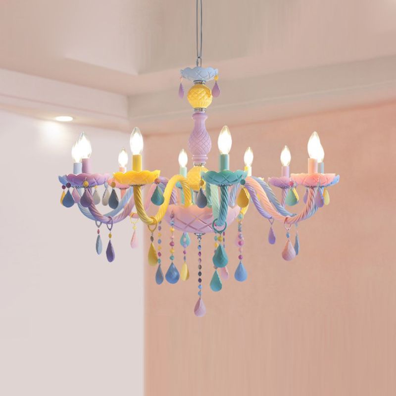 Nordic Macron Chandelier Candle Pendant Lighting Fixtures for Child Room