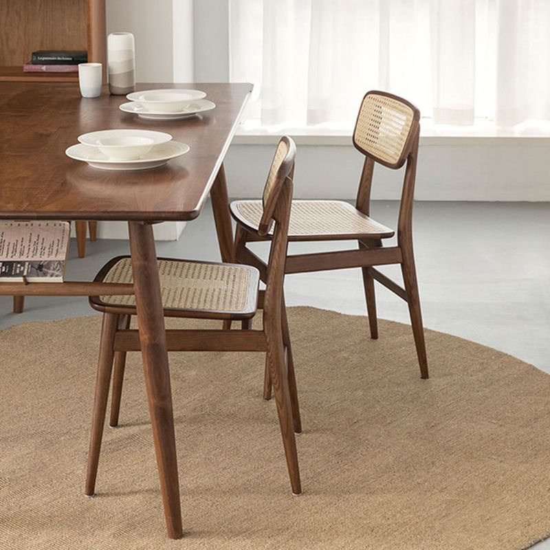 Modern Side Chair Solid Wood Armless Dining Chair for Home Use